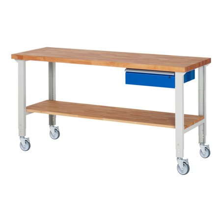 Rau Fahrbare Werkbank höhenverstellbar 7001A7, B2000xT700xH950-1000mm