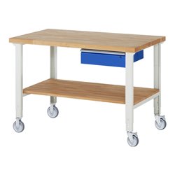 Rau Fahrbare Werkbank höhenverstellbar 7001A7, B1500xT900xH950-1000mm