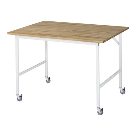 Rau Fahrbarer Arbeitstisch Jerry (4 LR), B1250xT1000xH900mm, B-Platte-25mm