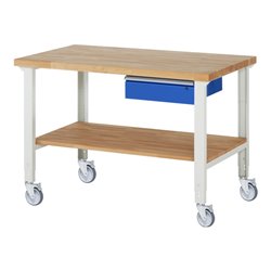 Rau Fahrbare Werkbank höhenverstellbar 7001A7, B1500xT900xH950-1000mm