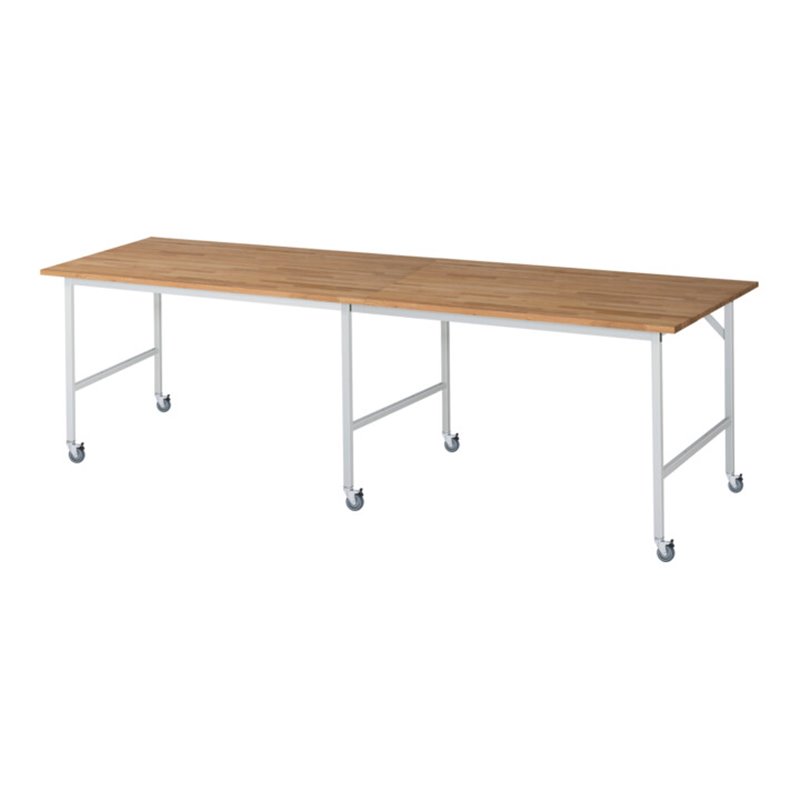 Rau Fahrbarer Arbeitstisch Jerry (6 LR), B3000xT1000xH900mm, B-Platte-25mm