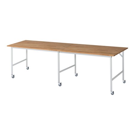 Rau Fahrbarer Arbeitstisch Jerry (6 LR), B3000xT1000xH900mm, B-Platte-25mm