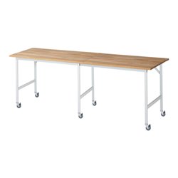 Rau Fahrbarer Arbeitstisch Jerry (6 LR), B2500xT800xH900mm, B-Platte-25mm