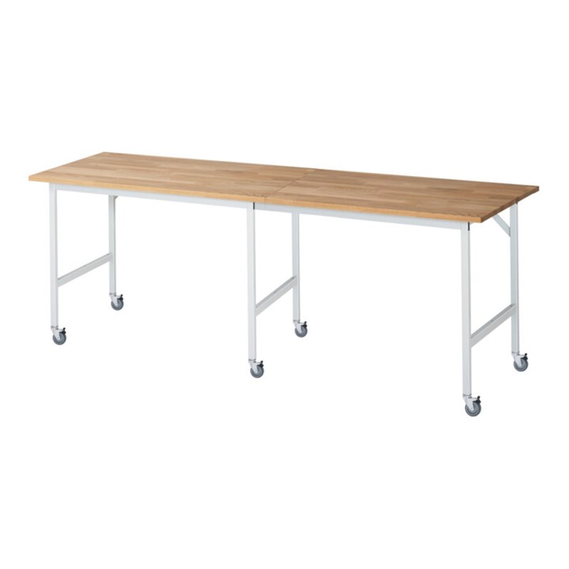 Rau Fahrbarer Arbeitstisch Jerry (6 LR), B2500xT800xH900mm, B-Platte-25mm