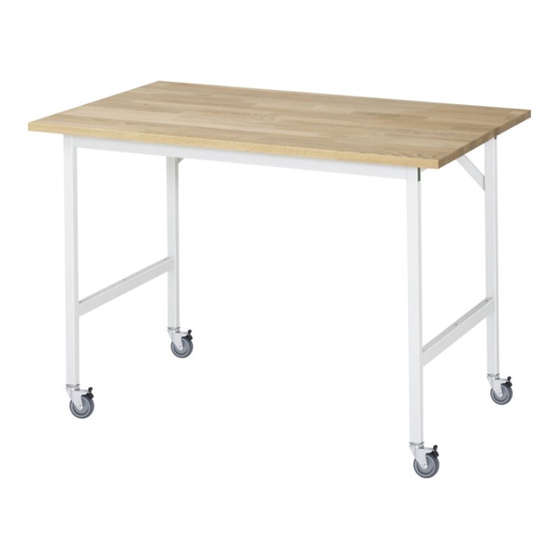 Rau Fahrbarer Arbeitstisch Jerry (4 LR), B1250xT800xH900mm, B-Platte-25mm