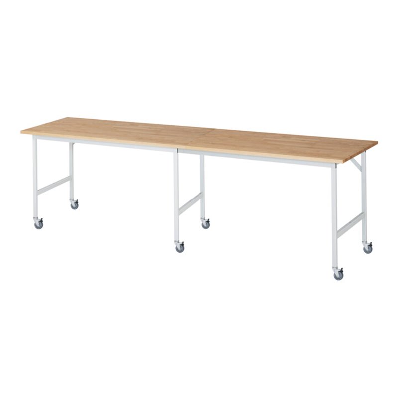 Rau Fahrbarer Arbeitstisch Jerry (6 LR), B3000xT800xH900mm, B-Platte-25mm