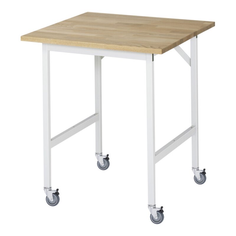 Rau Fahrbarer Arbeitstisch Jerry (4 LR), B750xT800xH900mm, B-Platte-25mm