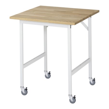 Rau Fahrbarer Arbeitstisch Jerry (4 LR), B750xT800xH900mm, B-Platte-25mm