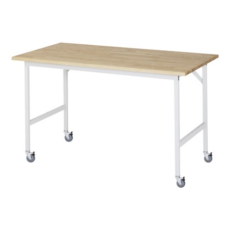 Rau Fahrbarer Arbeitstisch Jerry (4 LR), B1500xT800xH900mm, B-Platte-25mm