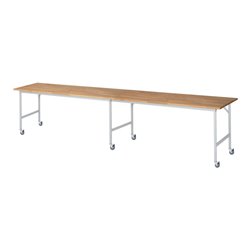 Rau Fahrbarer Arbeitstisch Jerry (6 LR), B4000xT800xH900mm, B-Platte-25mm