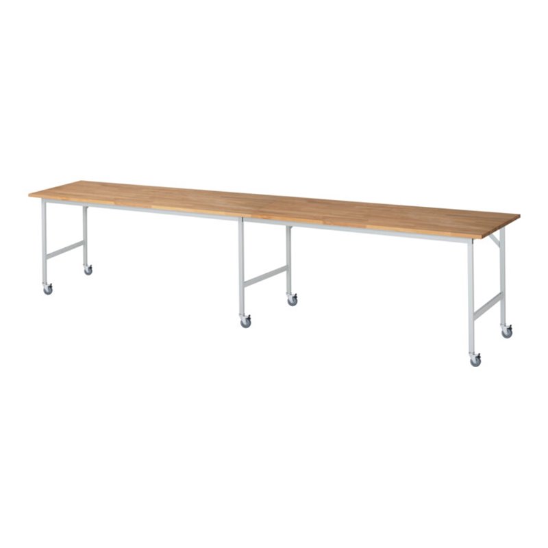 Rau Fahrbarer Arbeitstisch Jerry (6 LR), B4000xT800xH900mm, B-Platte-25mm