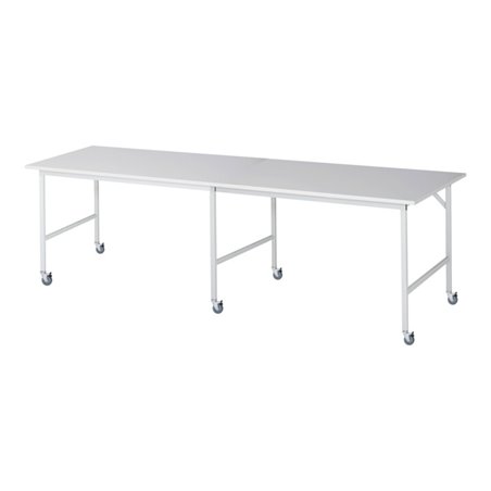 Rau Fahrbarer Arbeitstisch Jerry (6 LR), B3000xT1000xH900mm, M-Platte-22mm