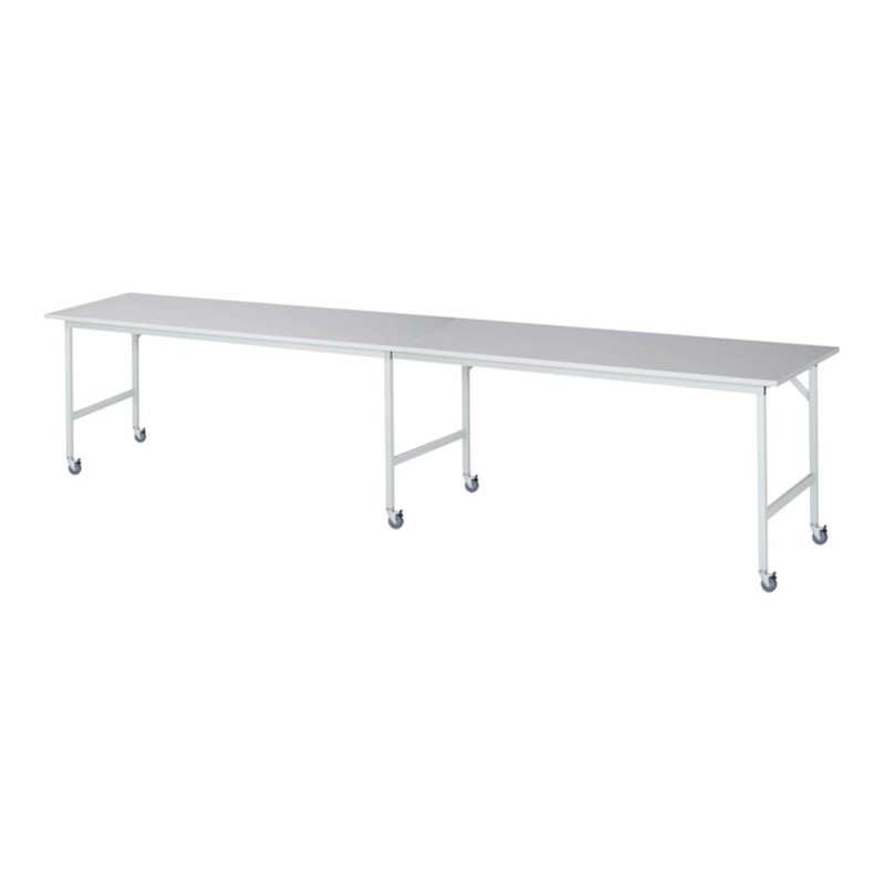 Rau Fahrbarer Arbeitstisch Jerry (6 LR), B4000xT800xH900mm, M-Platte-22mm