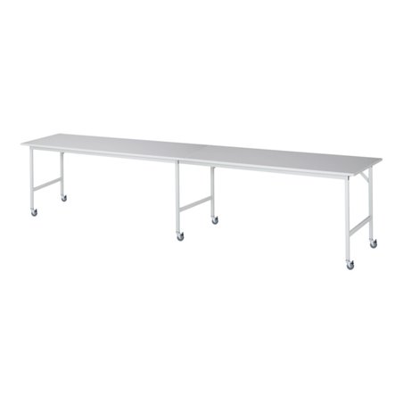 Rau Fahrbarer Arbeitstisch Jerry (6 LR), B4000xT800xH900mm, M-Platte-22mm