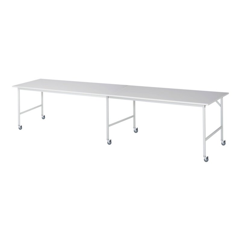 Rau Fahrbarer Arbeitstisch Jerry (6 LR), B4000xT1000xH900mm, M-Platte-22mm