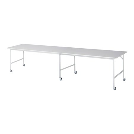 Rau Fahrbarer Arbeitstisch Jerry (6 LR), B4000xT1000xH900mm, M-Platte-22mm