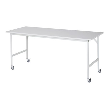 Rau Fahrbarer Arbeitstisch Jerry (4 LR), B2000xT800xH900mm, M-Platte-22mm