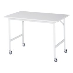 Rau Fahrbarer Arbeitstisch Jerry (4 LR), B1250xT800xH900mm, M-Platte-22mm