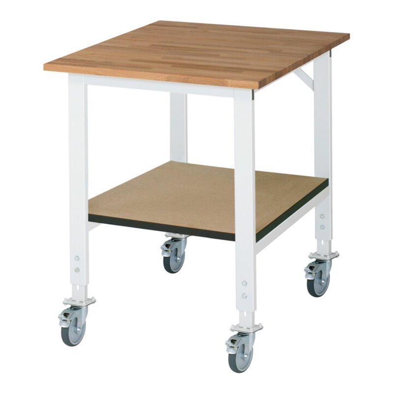 Rau Fahrbarer Arbeitstisch (HV) Tom KM-01, B750xT1000xH910-1230mm, B-Platte-25mm