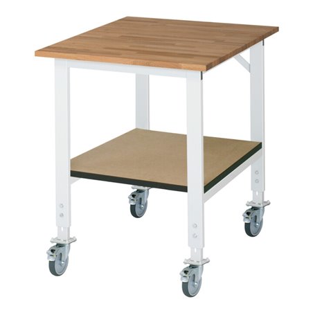 Rau Fahrbarer Arbeitstisch (HV) Tom KM-01, B750xT1000xH910-1230mm, B-Platte-25mm