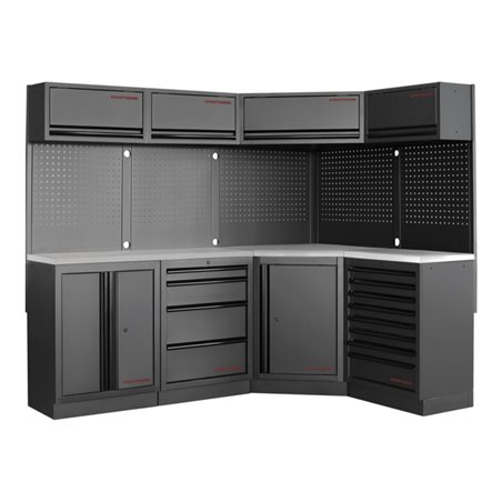 Kraftwerk Mobilio 4er Kombi, Unterschranke, Eckschrank, Oberschrank, 3964NIX