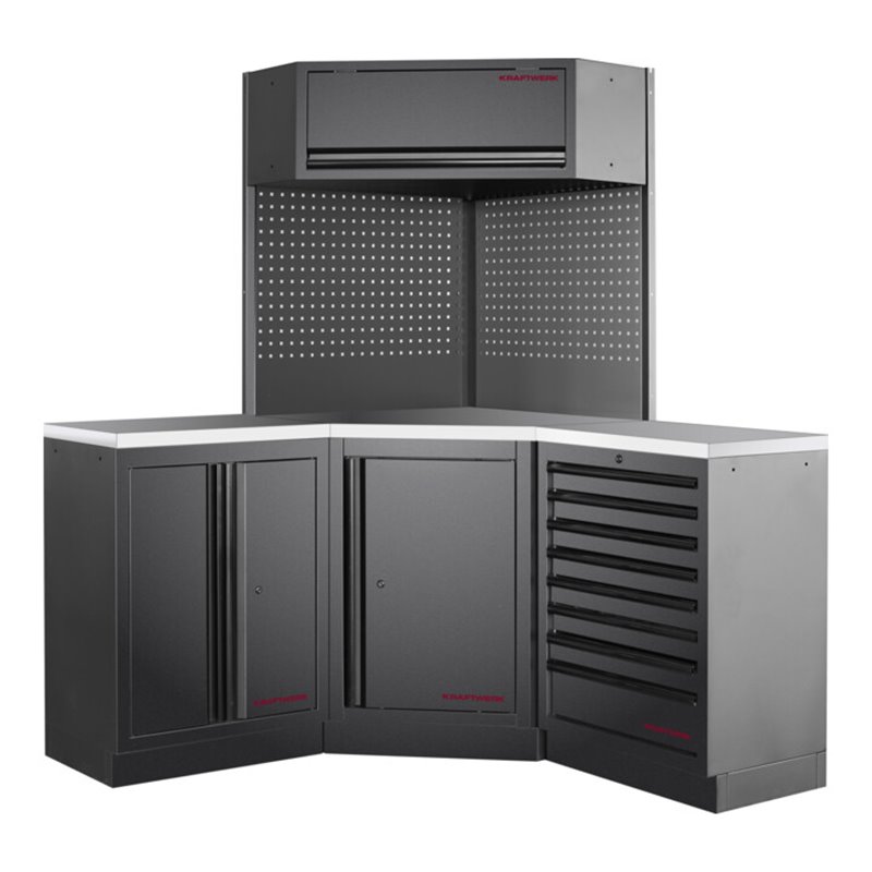 Kraftwerk Mobilio 3er Eckelement, Edelstahl