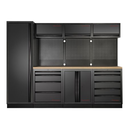 Kraftwerk MOBILIO-EX 4er Komplett-Kombi mit Lochwand, Buche