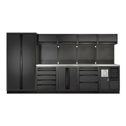 Kraftwerk 5-Element-Schrankw. mit Vierkantlochwand, 3964HIX