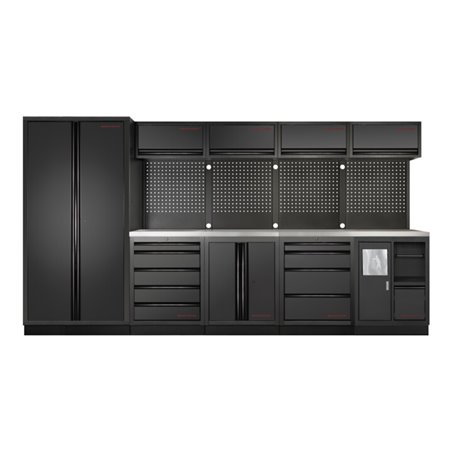 Kraftwerk 5-Element-Schrankw. mit Vierkantlochwand, 3964HIX