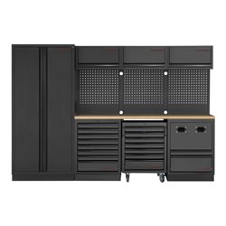 Kraftwerk 4-Element-Schrankwand mit Vierkantlochwand