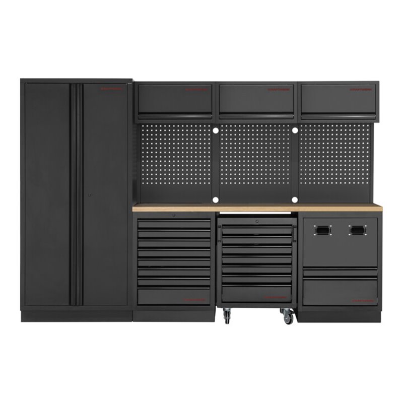 Kraftwerk 4-Element-Schrankwand mit Vierkantlochwand