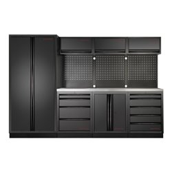 Kraftwerk 4-Element-Schrankw. mit Vierkantlochwand, 3964GIX