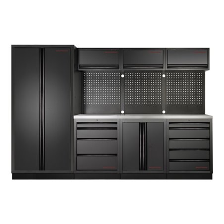 Kraftwerk 4-Element-Schrankw. mit Vierkantlochwand, 3964GIX