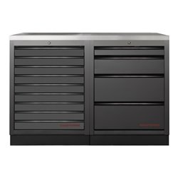 Kraftwerk Mobilio 2er Kombi, Edelstahl, 4 & 9 Schubladen