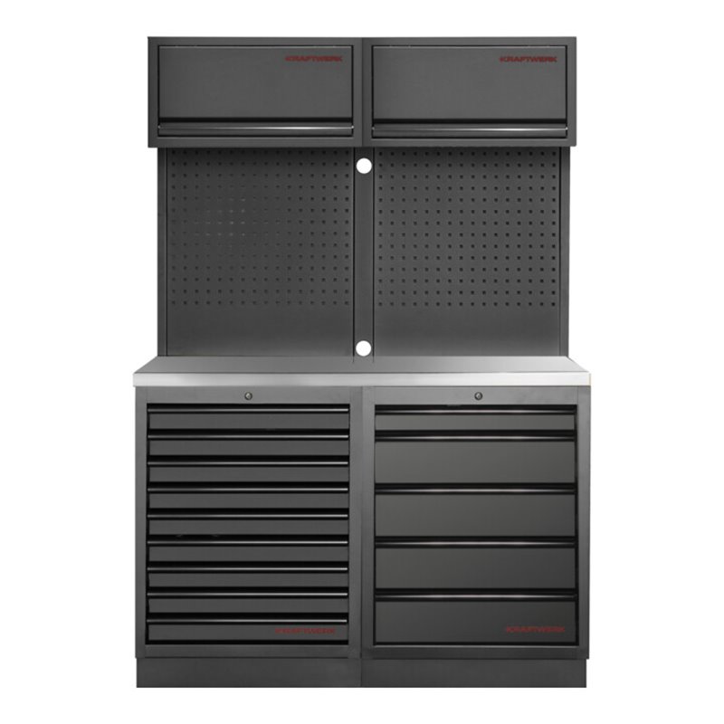 Kraftwerk Mobilio 2er Kombi, 5 & 9 Schubladen, Oberschrank, 3964K-95K2IX