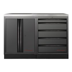 Kraftwerk Mobilio 2er Kombi, Edelstahl, 5 Schubladen