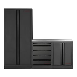 Kraftwerk Mobilio 3er Kombi Hochschrank 2 Edelstahl