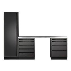 Kraftwerk Mobilio 3er Kombi, Hochschrank, Edelstahl