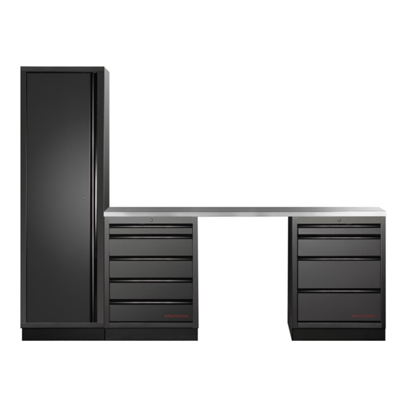 Kraftwerk Mobilio 3er Kombi, Hochschrank, Edelstahl