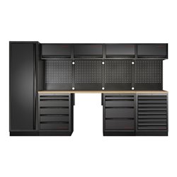 Kraftwerk Mobilio 5er Kombi, Hochschrank, 4/5/9 Schubladen, Buche