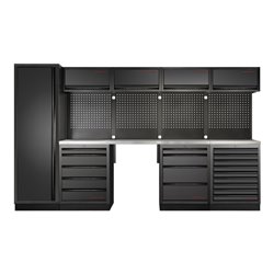 Kraftwerk Mobilio 5er Kombi, Hochschrank, 4/5/9 Schubladen, Edelstahl