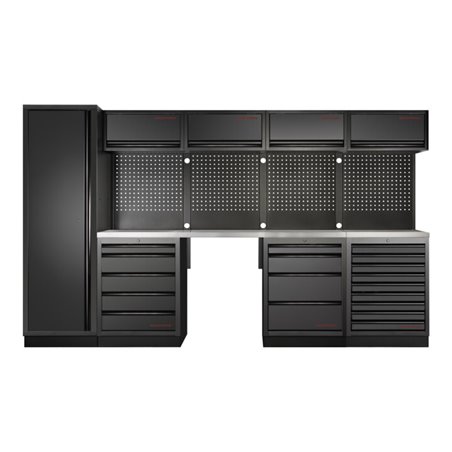 Kraftwerk Mobilio 5er Kombi, Hochschrank, 4/5/9 Schubladen, Edelstahl