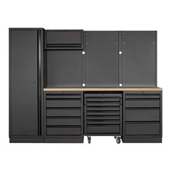 Kraftwerk Mobilio 4er Kombi, Hochschrank, Lochwand, Buche