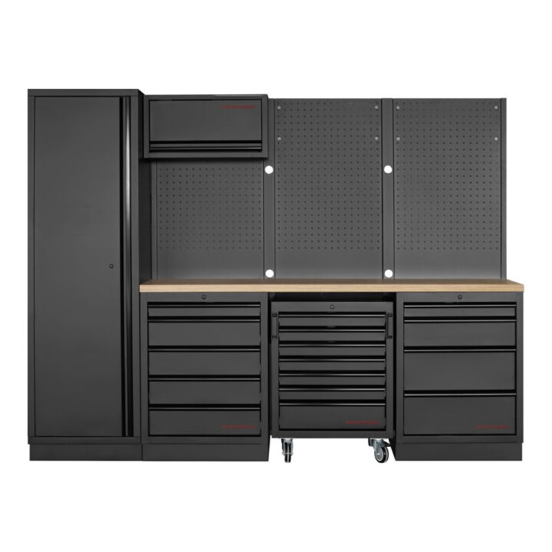 Kraftwerk Mobilio 4er Kombi, Hochschrank, Lochwand, Buche