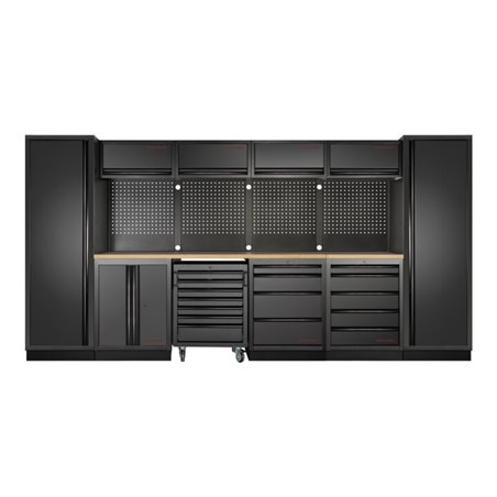 Kraftwerk Mobilio 6er Kombi, 2x Hochschrank, Werkstattwagen, Buche