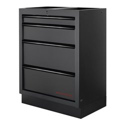 Kraftwerk Mobilio 4er Kombi, 4x Oberschrank, Lochwand, Buche