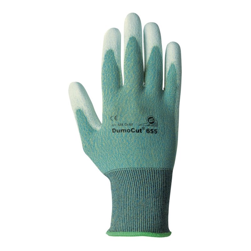 KCL Handschuhe DumoCut 655 grün/blau/weiß PU-Innenhandbeschichtung