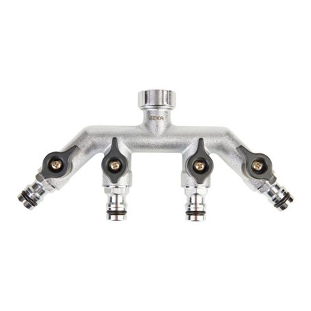 GEKA Vierwegeventil IG G 3/4' MS Cr Karte plus Stecksystem