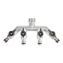 GEKA Vierwegeventil IG G 3/4' MS Cr Karte plus Stecksystem