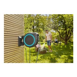 Gardena Wand-Schlauchbox türkis RollUp XL 35 m Multibrause 18313